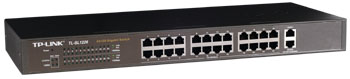 24+2G Gigabit Ethernet Switch, 24 10/100Mbps RJ45 ports. TP-Link